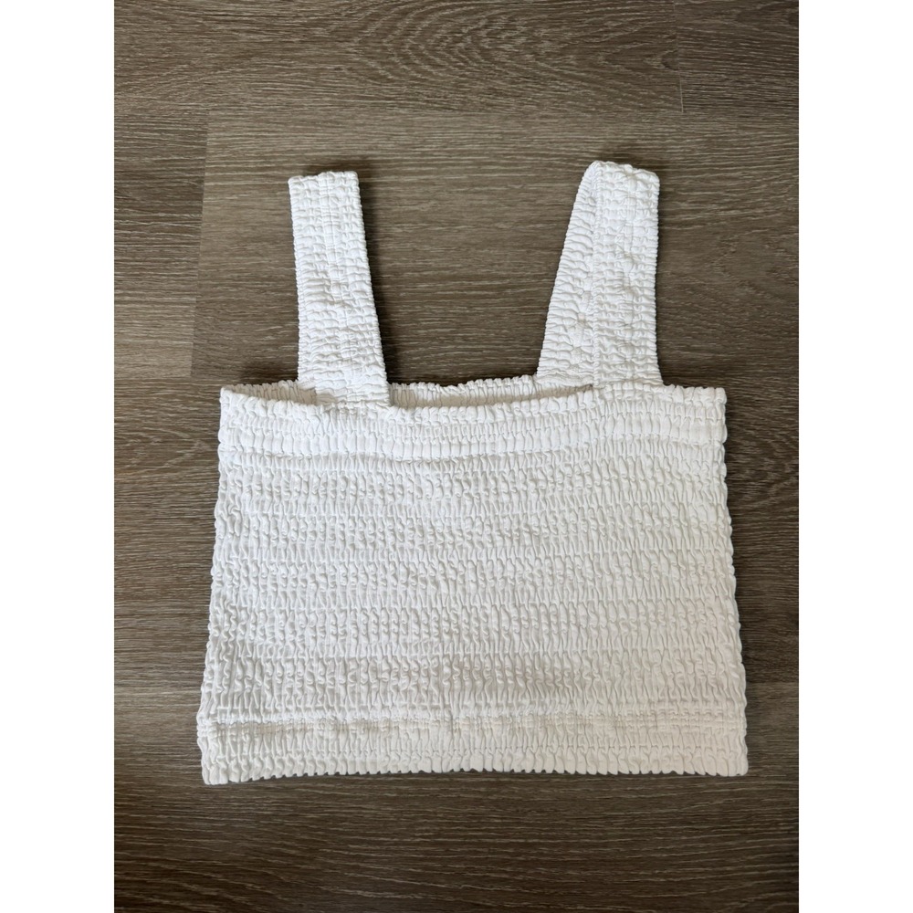 NikiBiki White Cropped Tank O/S